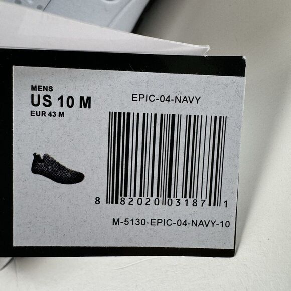 Members Only Light Weight Breathable Sneakers Navy Men’s Size 10M NWT - Picture 6 of 12